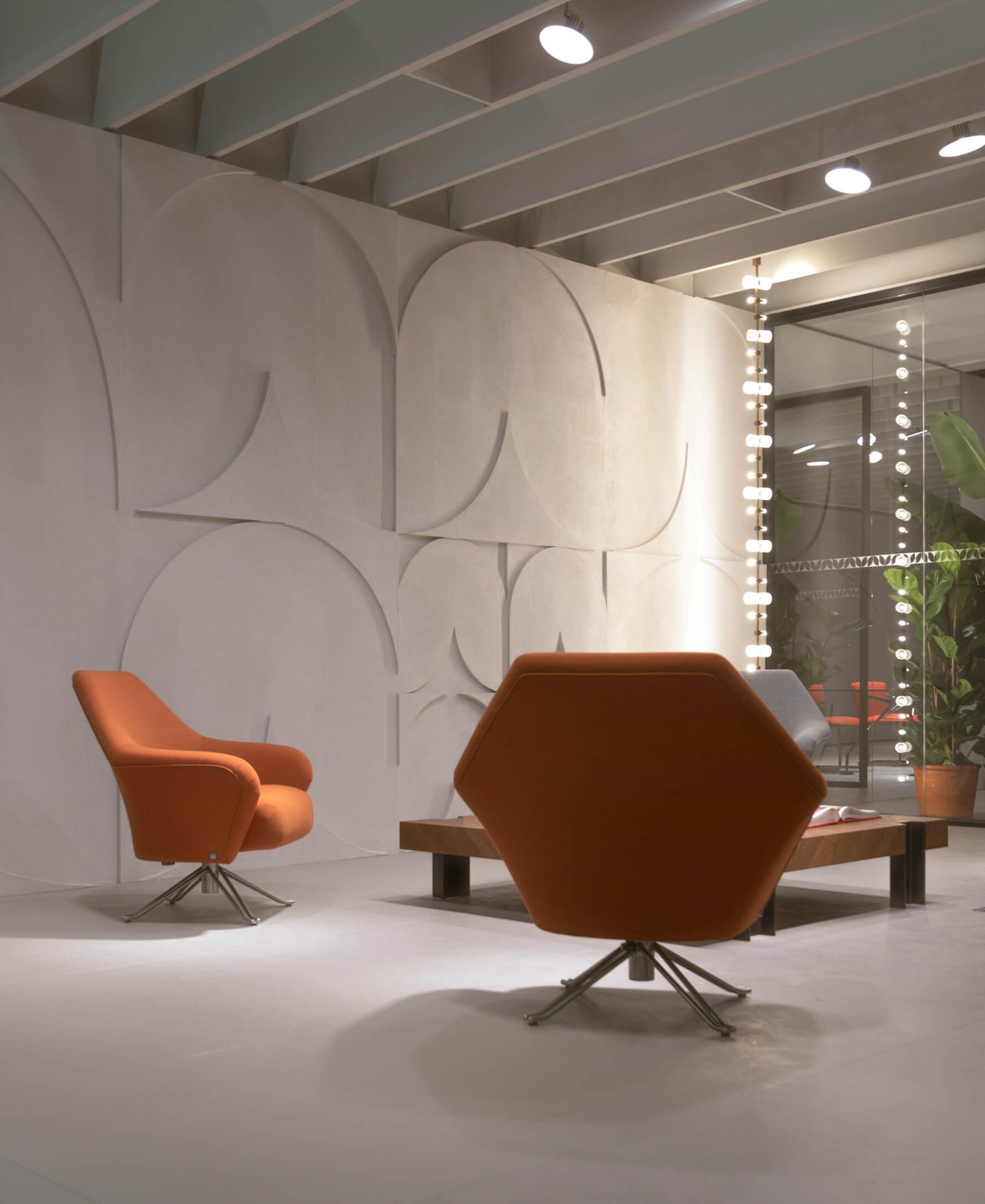 Create a Modern Bohemian Home Office with plants and geometric prints