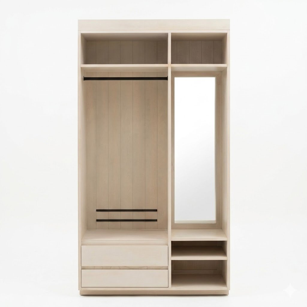 B280-CSG-821R-VIL_Front CUSTOM TALL BUILT-IN CLOSET (RIGHT) - Casegoods - Image 1