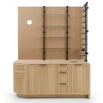 CURVED BEVERAGE CENTER - Casegoods