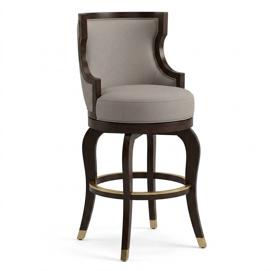 HRW - Brasserie Bar Stool Swivel Seat - Bar Stools - Image 3