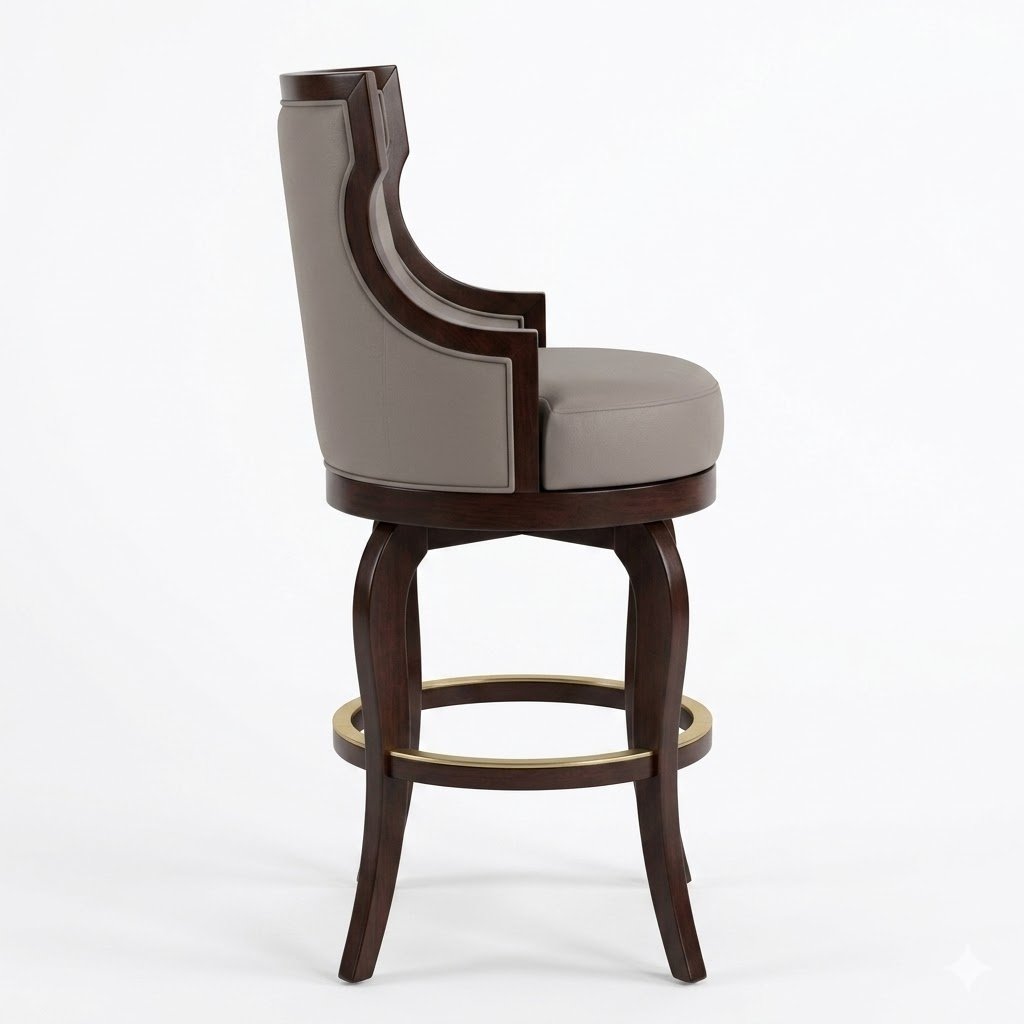 HRW - Brasserie Bar Stool Swivel Seat - Bar Stools - Image 4